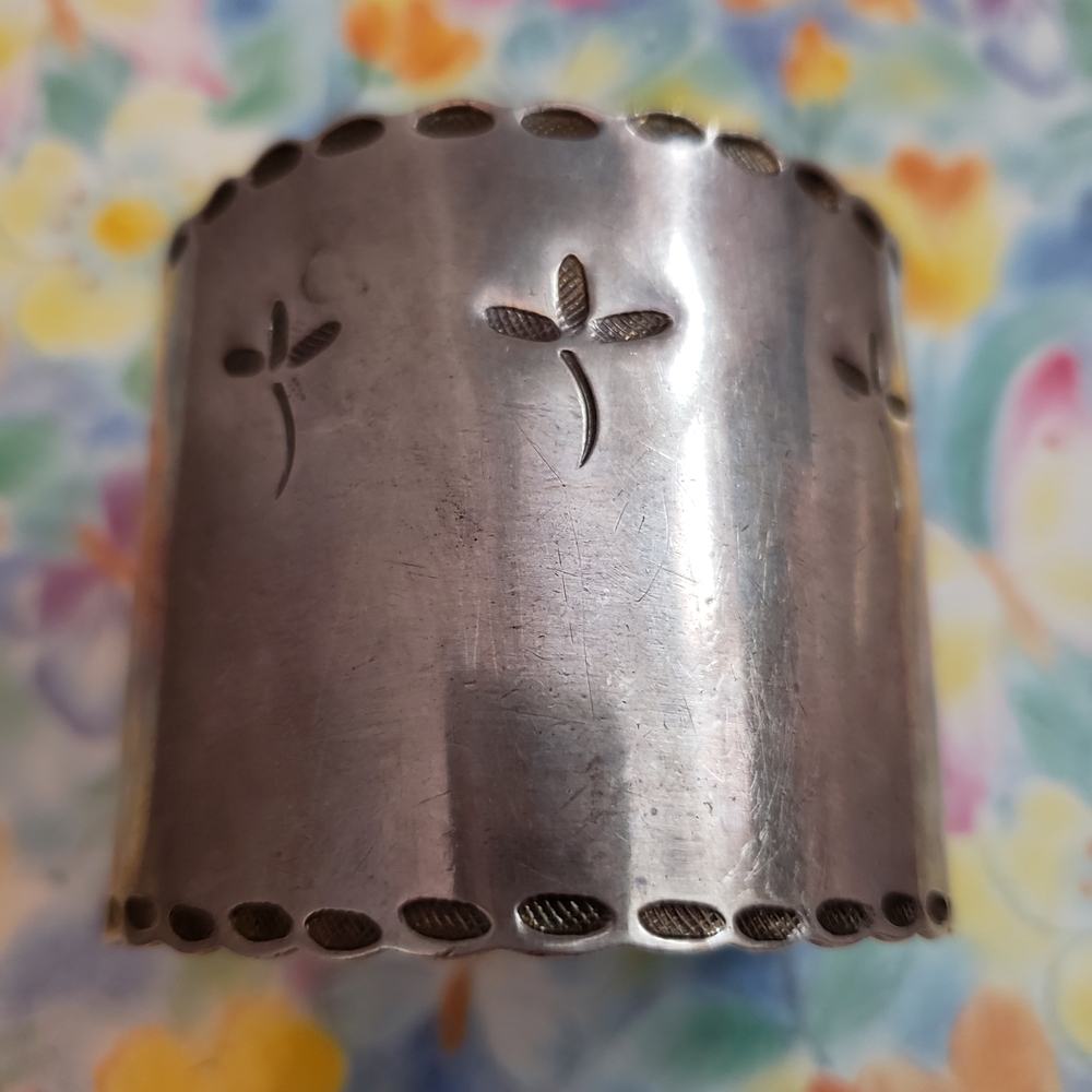 Silver Cuff Bracelet with Dragonfly Design